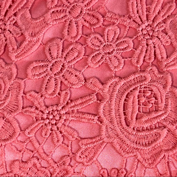 Lulus Women’s Coral Appliqué Lace Body Con Cocktail Wedding Guest Dress … - Picture 6 of 9